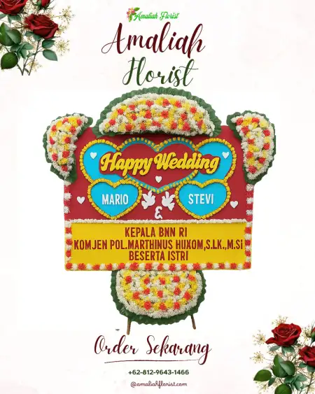 Papan Bunga Pernikahan Polowangi